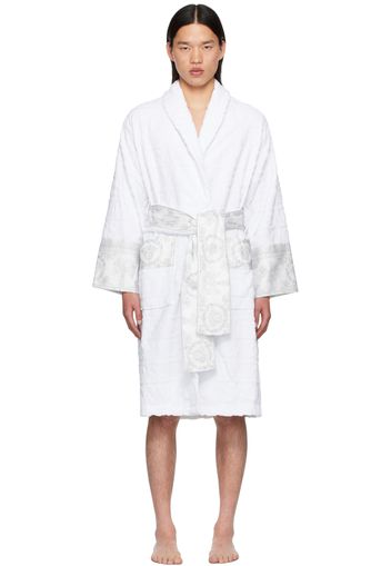 Versace Underwear White 'I Heart Baroque' Robe