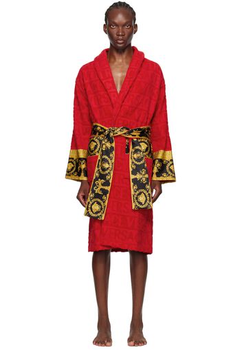 Versace Underwear Red 'I Heart Baroque' Robe