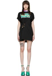 Versace Black Cotton Mini Dress