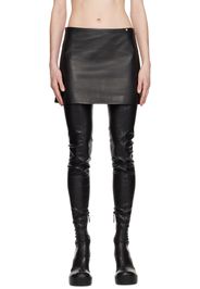 Versace Black Medusa Leather Miniskirt