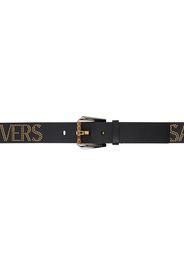 Versace Black Greca Belt