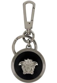 Versace Gunmetal & Black Medusa Biggie Keychain