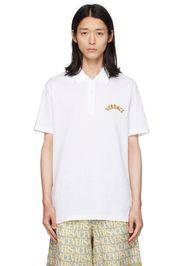 Versace White Baroque Polo