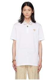 Versace White Greca Polo