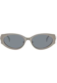 Versace Silver 'La Medusa' Oval Sunglasses