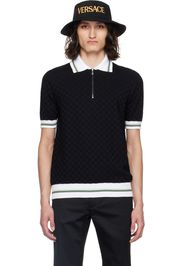 Versace Black & White Contrasto Polo