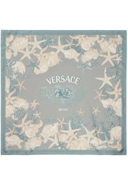 Versace Gray & Beige Barocco Sea Silk Scarf