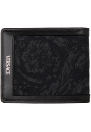 Versace Black Barocco Jacquard Bifold Wallet