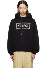 Versace Black 90s Vintage Logo Hoodie