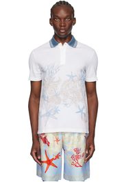 Versace White Barocco Sea Polo