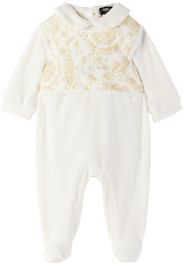 Versace Baby White Medusa Jumpsuit & Bib Set