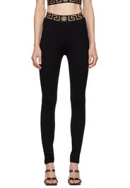 Versace Underwear Black Greca Border Leggings