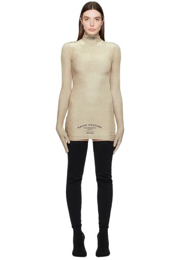 VETEMENTS Beige Printed Minidress