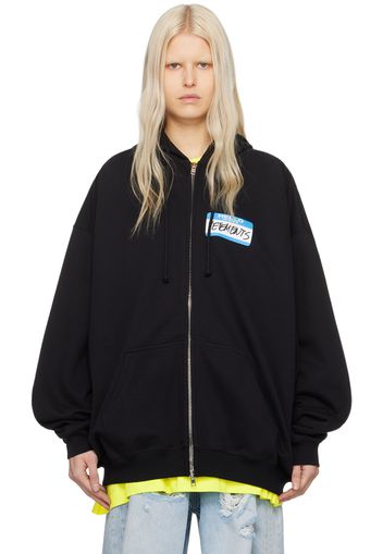 VETEMENTS Black 'My Name Is Vetements' Hoodie