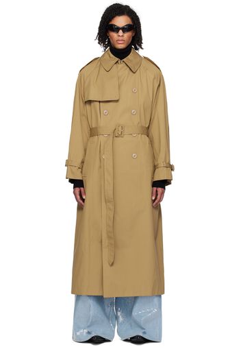 VETEMENTS Tan Oversized Trench Coat