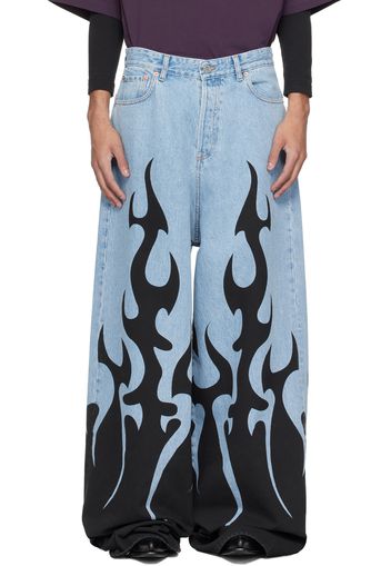 VETEMENTS Blue & Black Big Shape Jeans