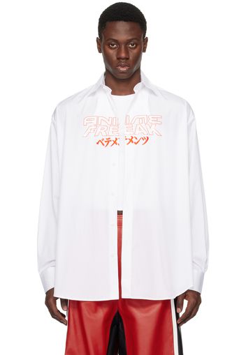 VETEMENTS White 'Anime Freak' Shirt