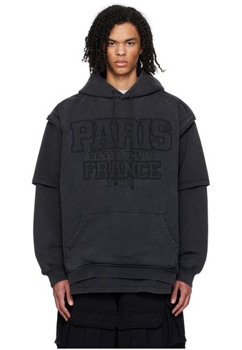 VETEMENTS Black XXXL Paris Hoodie