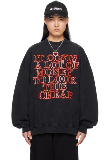 VETEMENTS Black Very Expensive Sweatshirt