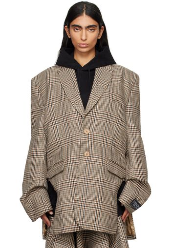 VETEMENTS Beige Cut-Out Tailored Jacket