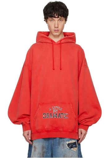 VETEMENTS Red 'A Little Bit Dramatic' Hoodie