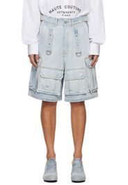 VETEMENTS Blue Multipocket Denim Shorts