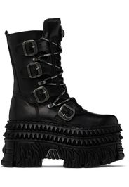 VETEMENTS Black New Rock Edition Lace Up Boots