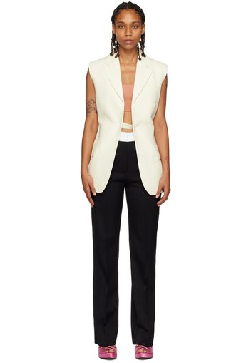 Victoria Beckham Off-White Paneled Vest