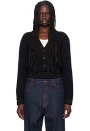 Victoria Beckham Black Cropped Cardigan