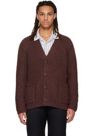 Vince Burgundy Y-Neck Cardigan