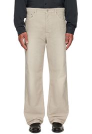 visvim Beige Fluxus 01 Wide G.Cords Trousers