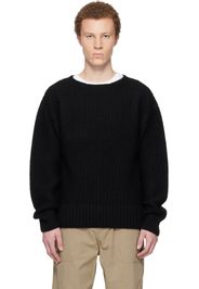 visvim Black Boatneck Sweater