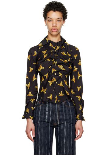 Vivienne Westwood Black Gathered Shirt