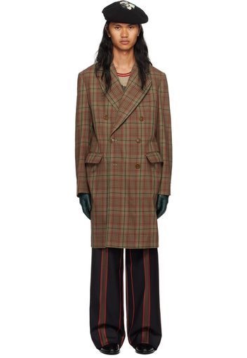 Vivienne Westwood Khaki & Red Check Coat