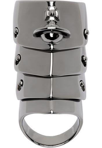 Vivienne Westwood Gunmetal Armour Ring