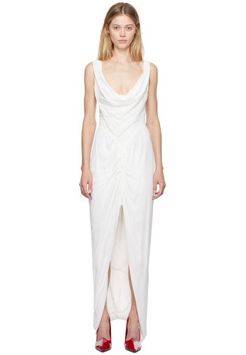 Vivienne Westwood White Long Panther Maxi Dress