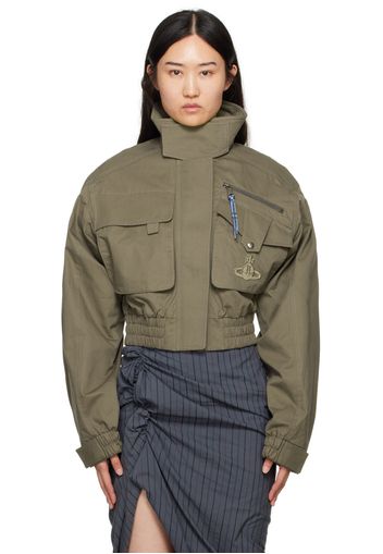 Vivienne Westwood Khaki Memphis Cropped Jacket