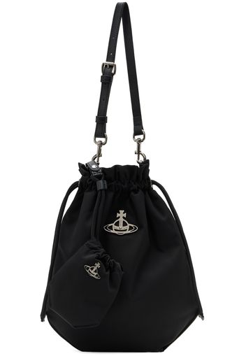 Vivienne Westwood Black Drawstring Messenger Bag