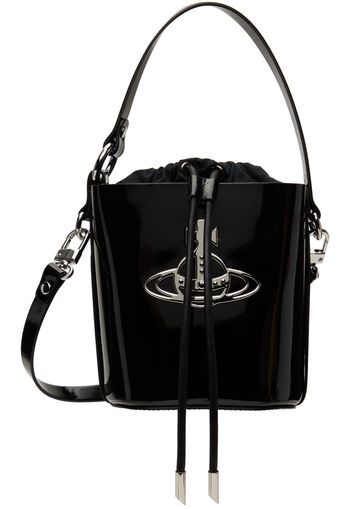 Vivienne Westwood Black Daisy Drawstring Bucket Bag