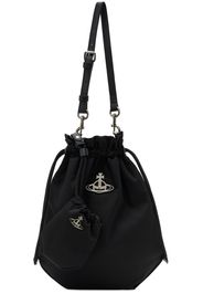 Vivienne Westwood Black Drawstring Messenger Bag