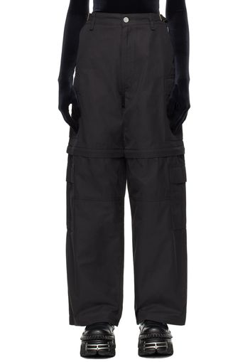 VTMNTS Black Cinch Tab Cargo Pants