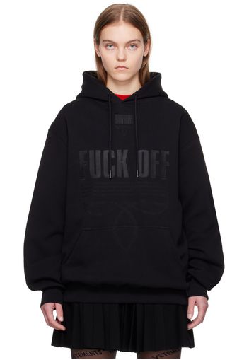 VTMNTS Black Embroidered Hoodie