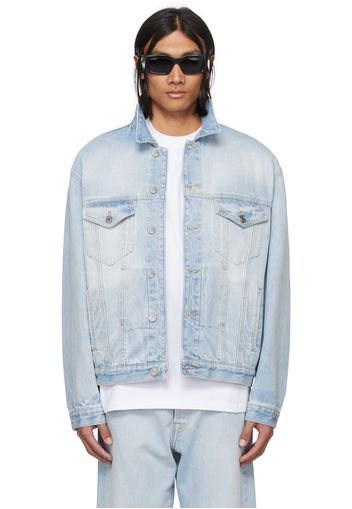 VTMNTS Blue Embroidered Denim Jacket