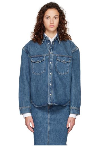 WARDROBE.NYC Indigo Faded Denim Jacket