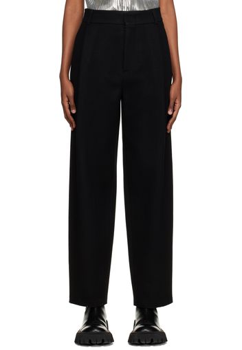 We11done Black Wide Fit Trousers