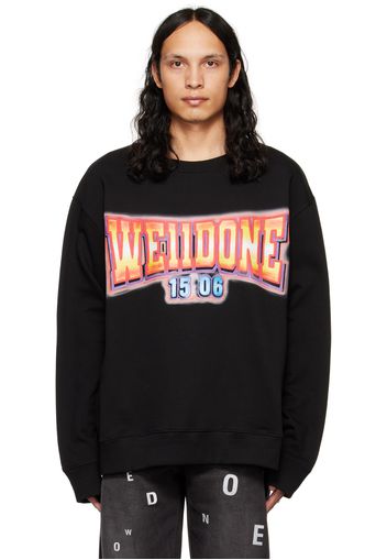 We11done Black Print Sweatshirt