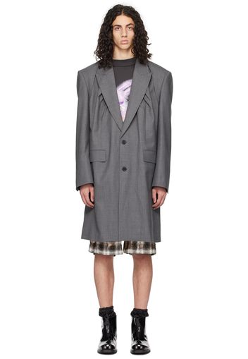 We11done Gray Two-Button Coat