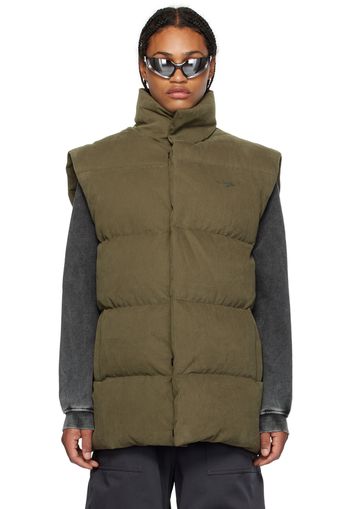 We11done Khaki Quilted Down Vest