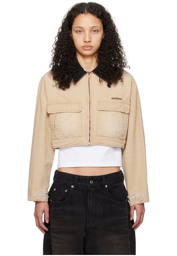 We11done Beige Distressed Jacket