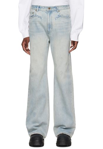 We11done Blue Bootcut Jeans